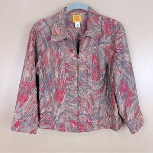 Ruby Rd Semi Sheer Full Zip Lightweight Jacket 10P